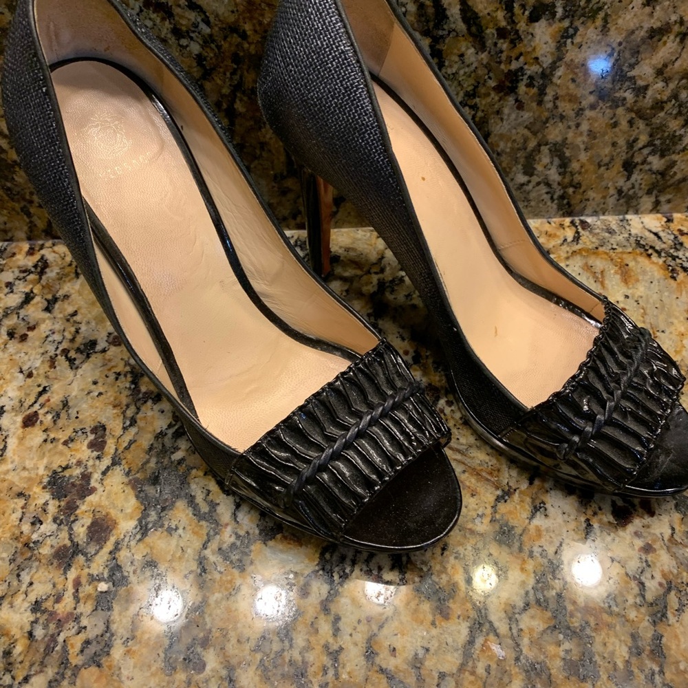 Size 40, open toe, Versace heels.